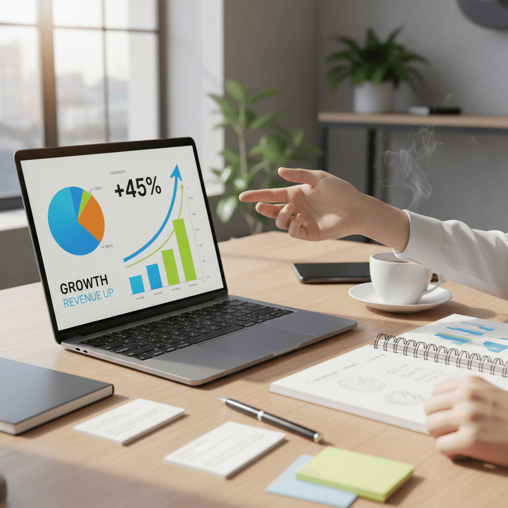 Campaign scaling and revenue growth chart